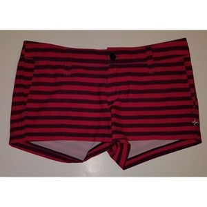 Hurley Phantom Pink Purple Striped Short Shorts 1